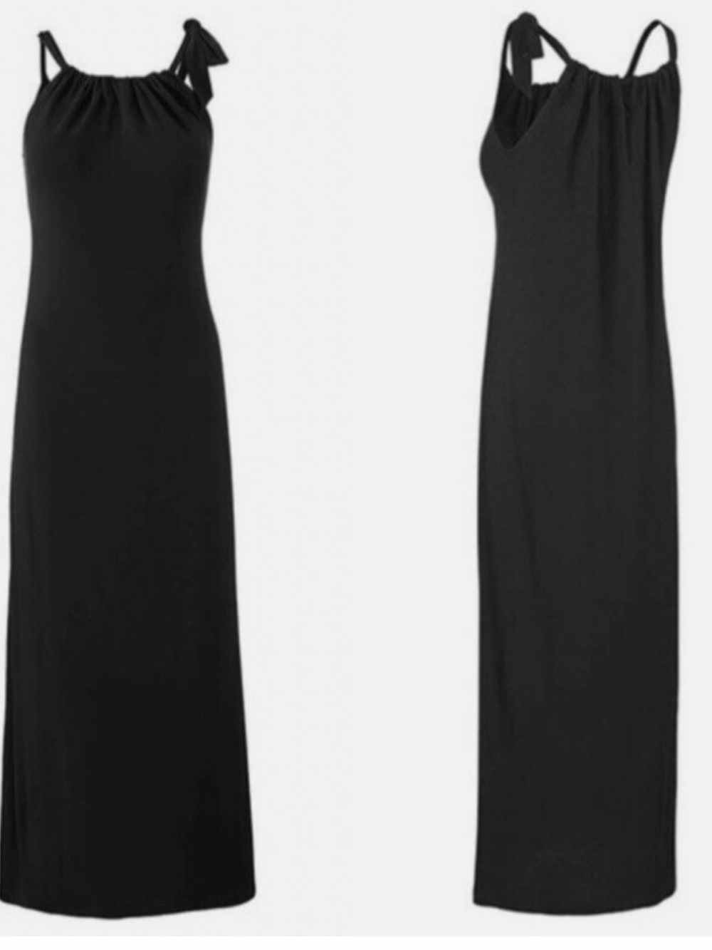 CAbi Bow Tie-Shoulder Maxi Dress